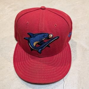 New Era Clearwater Threshers Minor League Red Baseball Cap Mens 7 5/8
